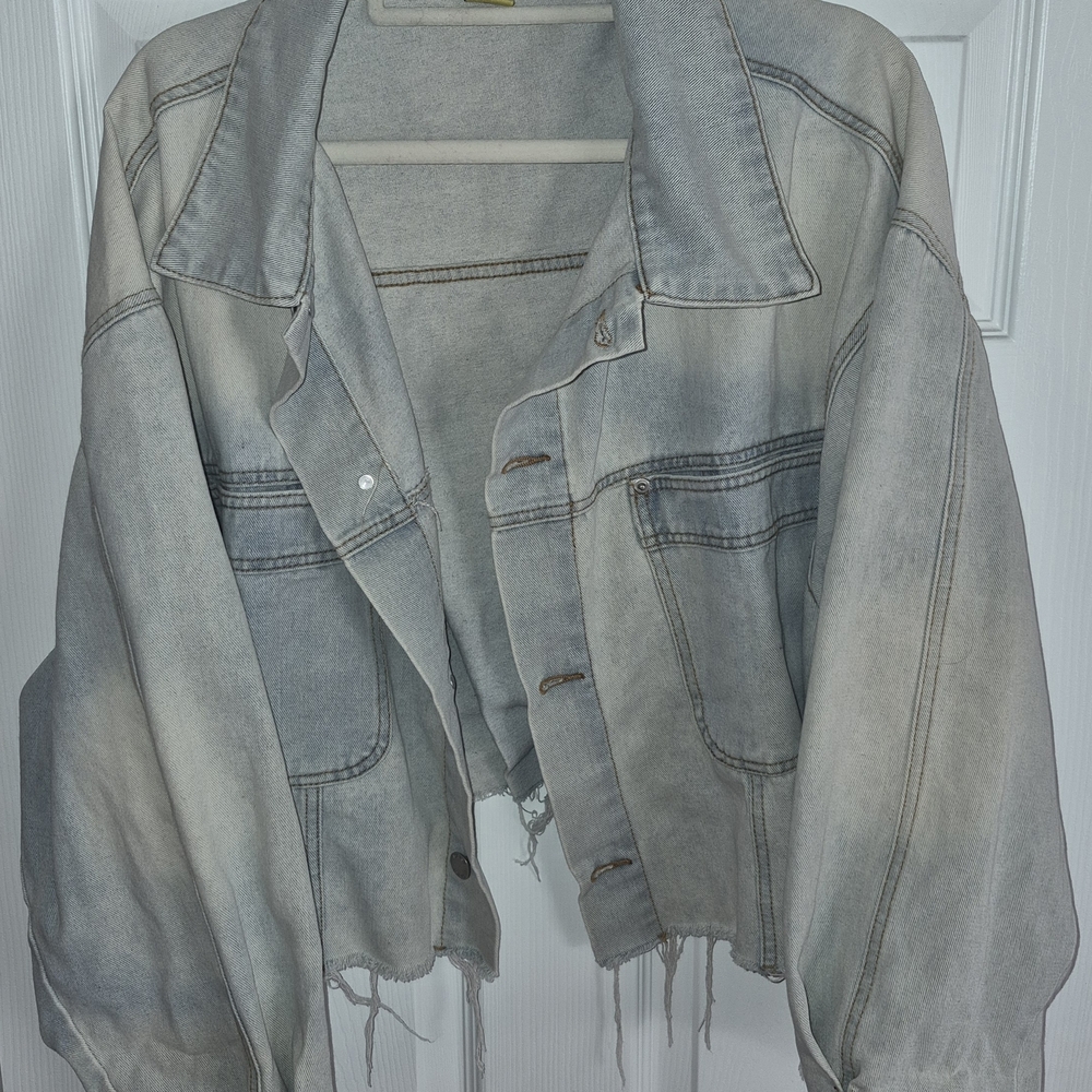 Daisy Light Gray Denim Jacket